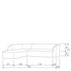 Couchecke in Creme Chenille - Moviess