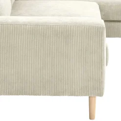 Couchecke in Cremeweiß Cordbezug - Zubella