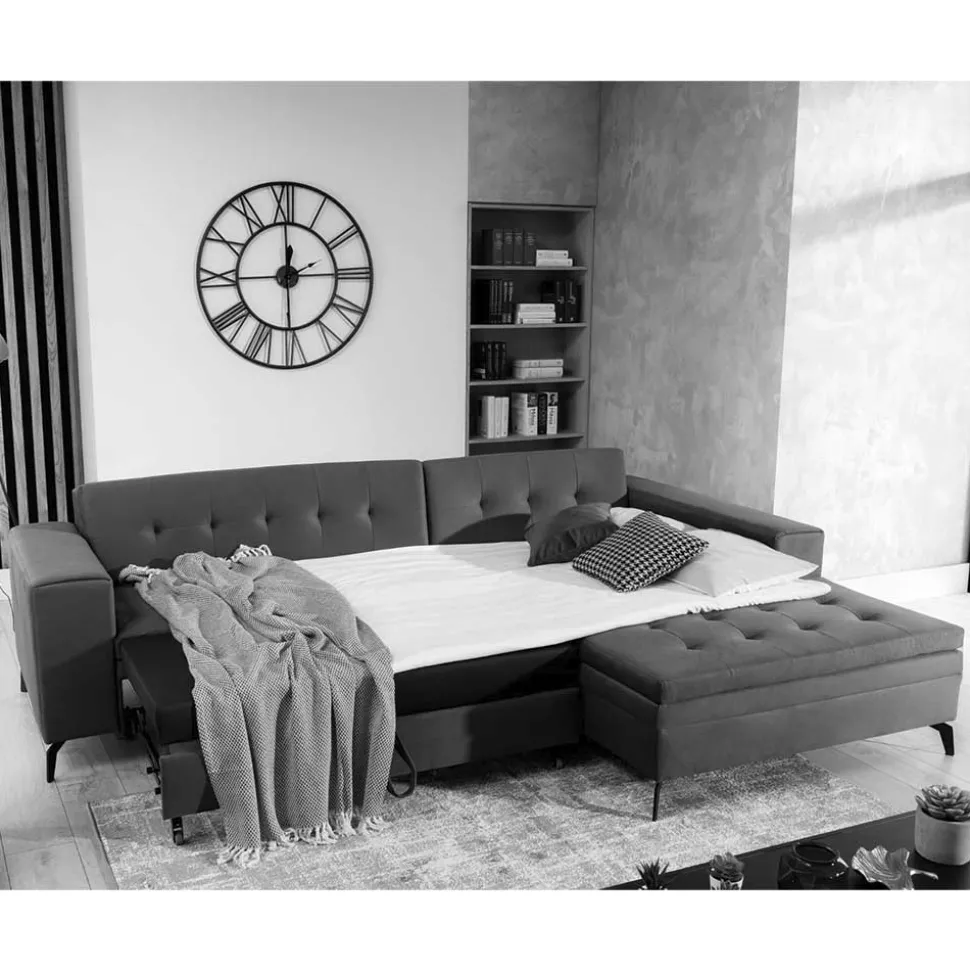 Couchecke mit Schlaffunktion in Beige - Celorma