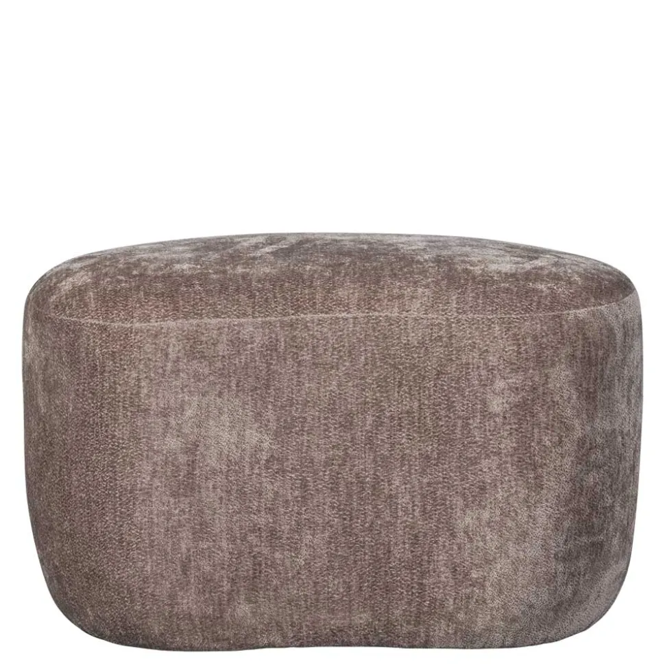 Couchhocker in Taupe Chenille - Fridelia