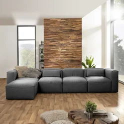 Couchmodul Kombination in Anthrazit - Telrama (fünfteilig)