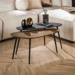 Couchtisch Duo in Nierenform - Emra (zweiteilig)