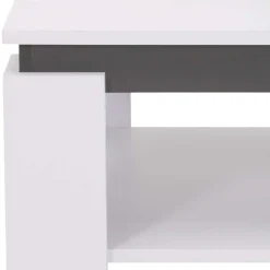 Couchtisch in Weiß mit Anthrazit - Blacky