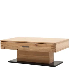 Couchtisch mit Säulenfuß und Schublade - Crupean