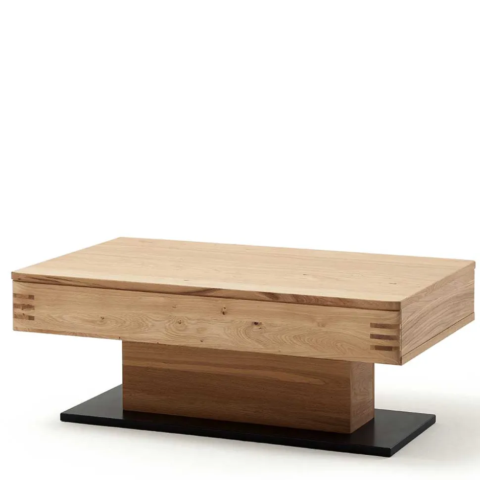 Couchtisch mit Säulenfuß und Schublade - Crupean