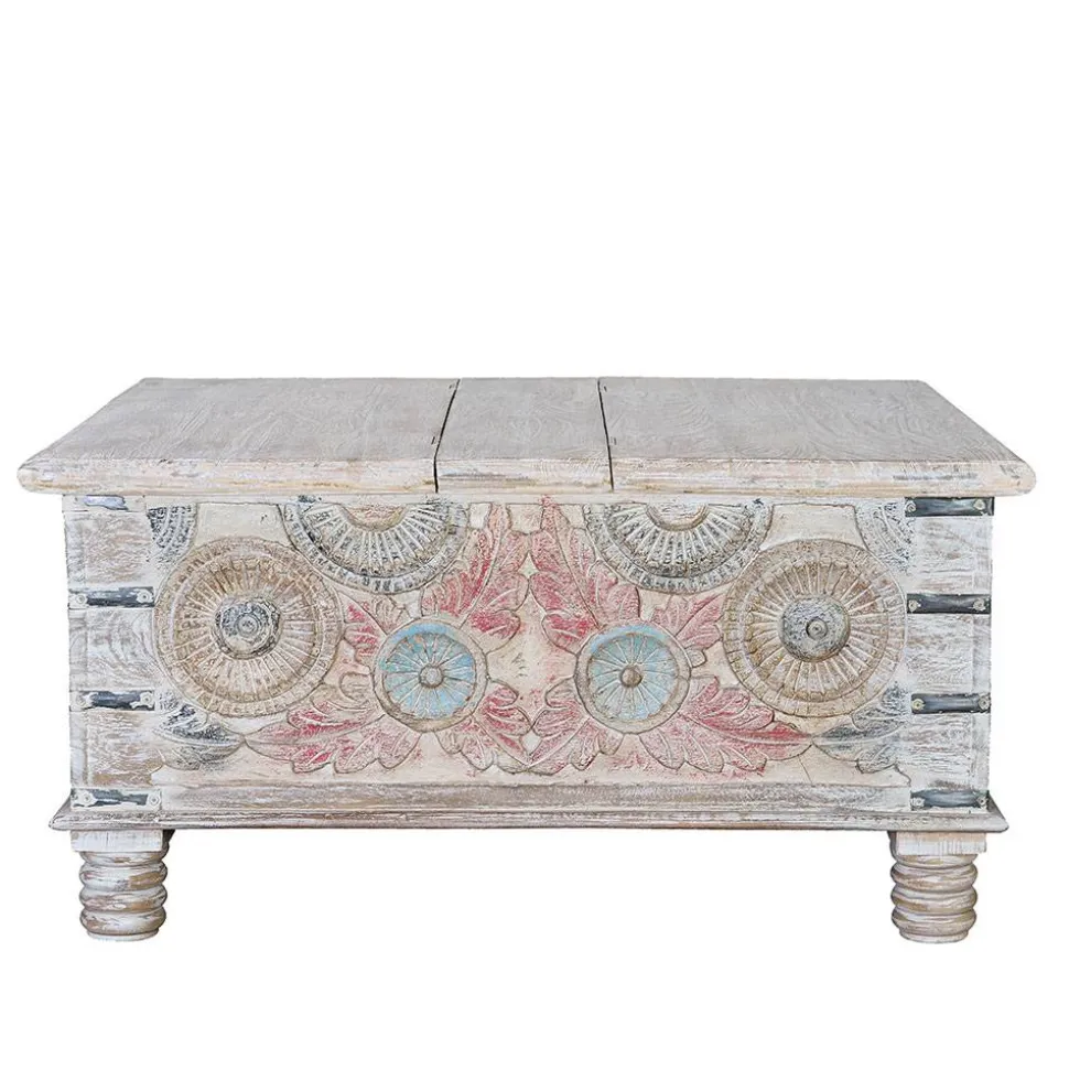 Couchtisch Truhe in White Wash - Pescara