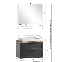 Country Chic Badeinrichtung Möbel - Novelya (vierteilig)