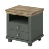 Country Nachtkommode in Dunkelgrün - Daney