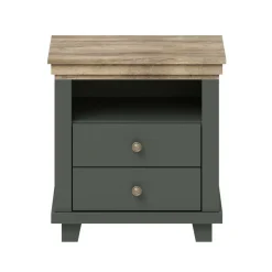 Country Nachtkommode in Dunkelgrün - Daney