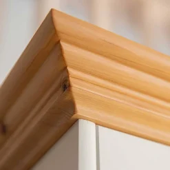 Country Style Highboard in Weiß & Kiefer Natur - Vitablo