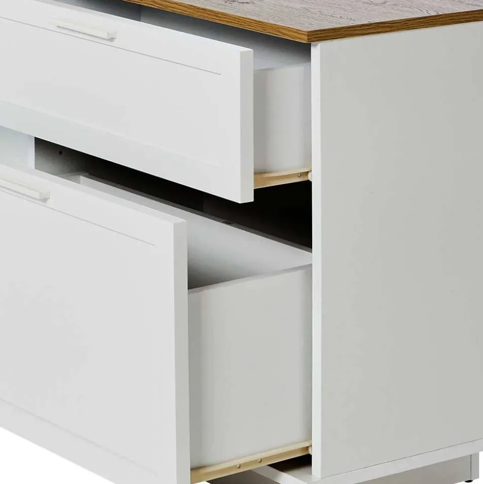 Country Style Schreibtisch mit Seitenregal - Ristina