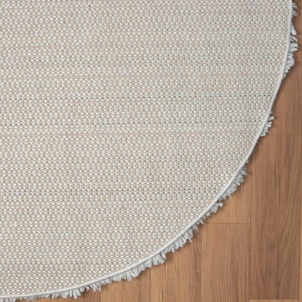 Cremefarbener Teppich mit hohem Flor - Vacance