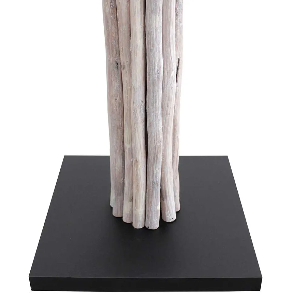 Cremeweiße Stehleuchte mit Schirm aus Stoff - Simona