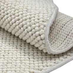 Cremeweißer Teppich in Rund 120 cm - Rema