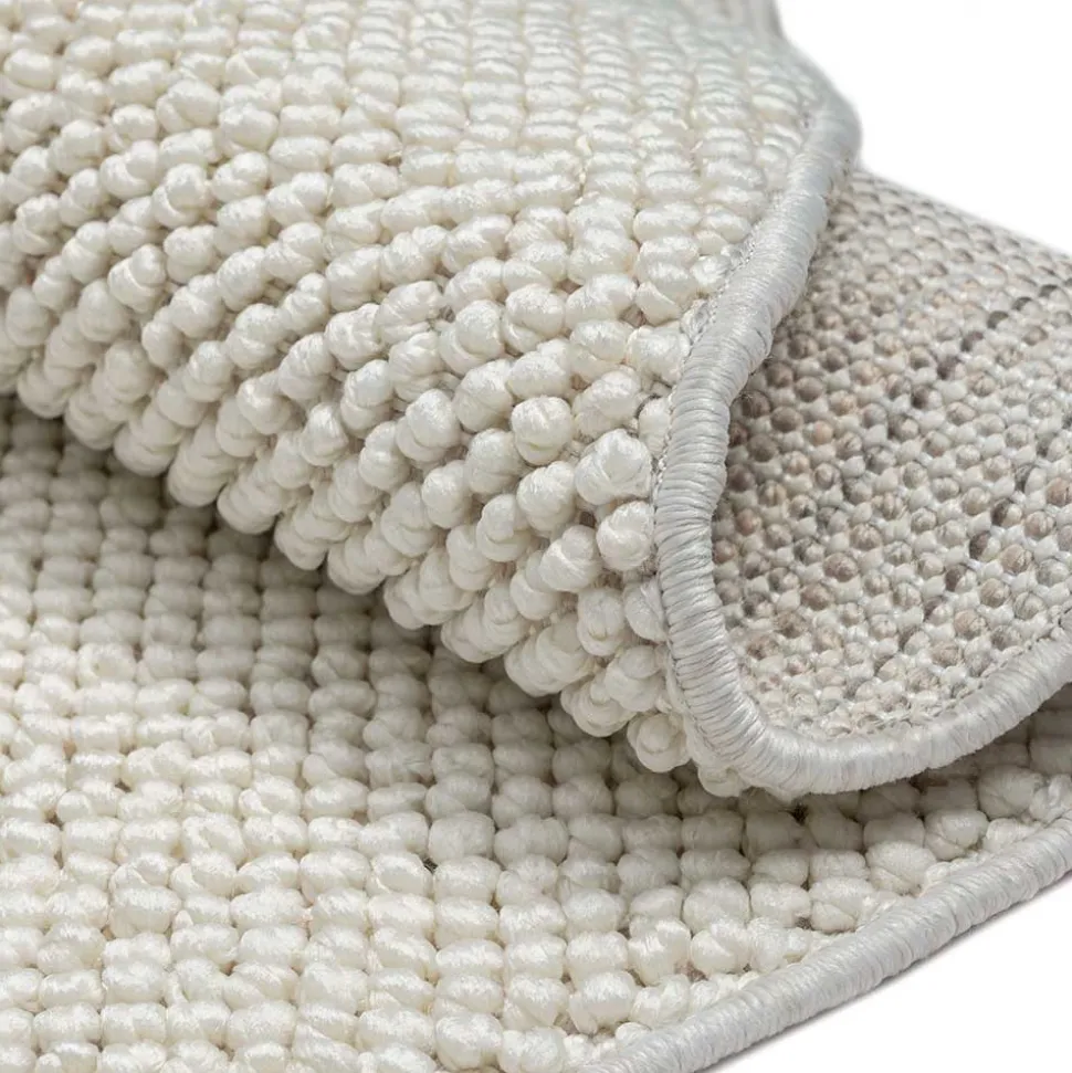 Cremeweißer Teppich in Rund 120 cm - Rema