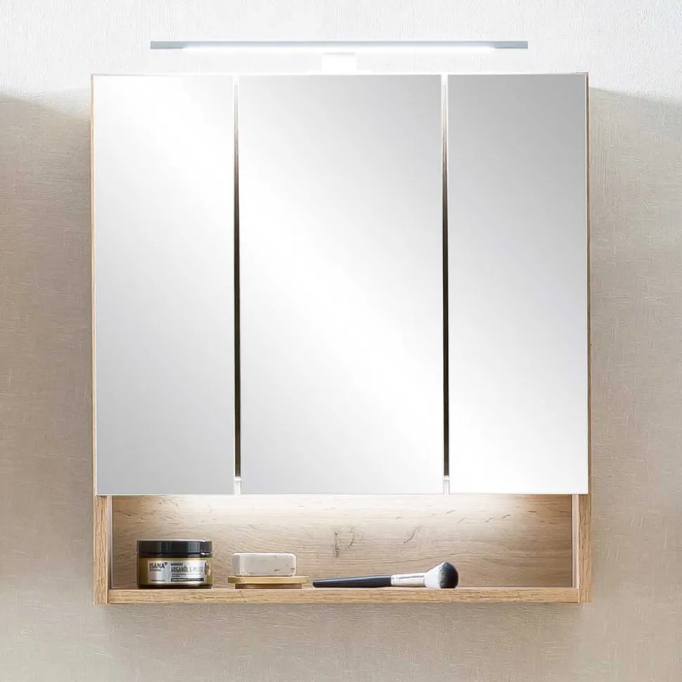 3D Spiegelschrank in Wildeiche Nachbildung - Tofias