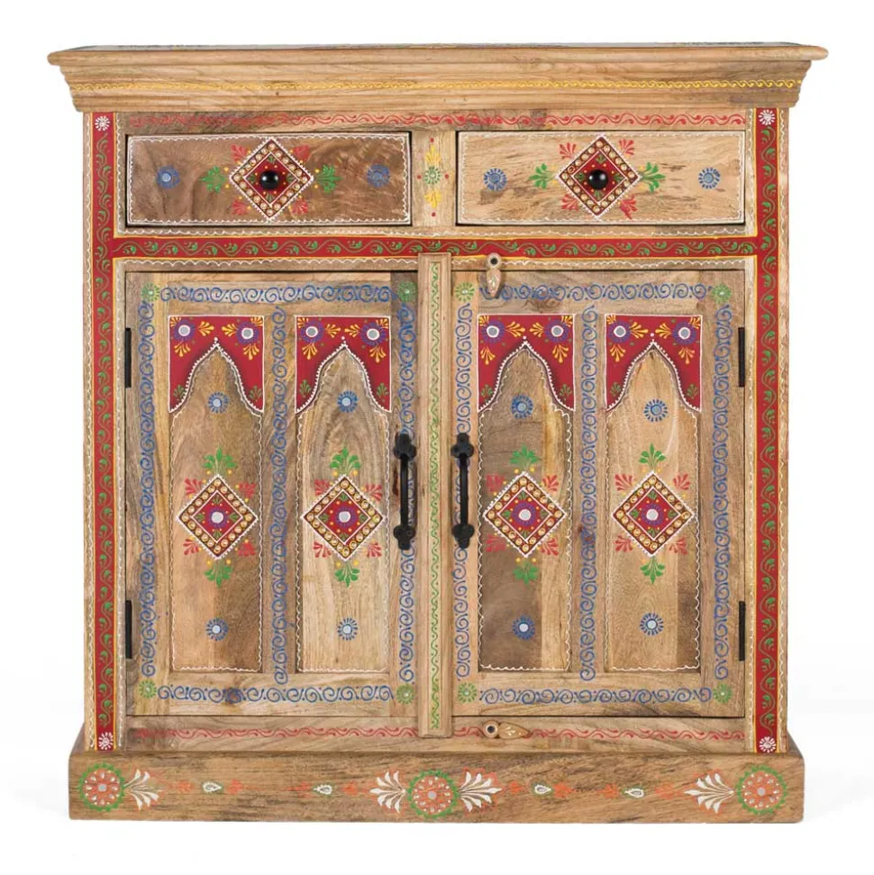 Dekorative Kommode mit bunten Ornament Mustern - Jalisa