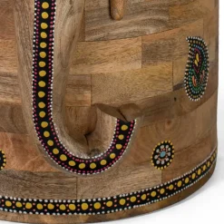 Dekorative Orient Truhe mit Elefanten Kopf - Santjana