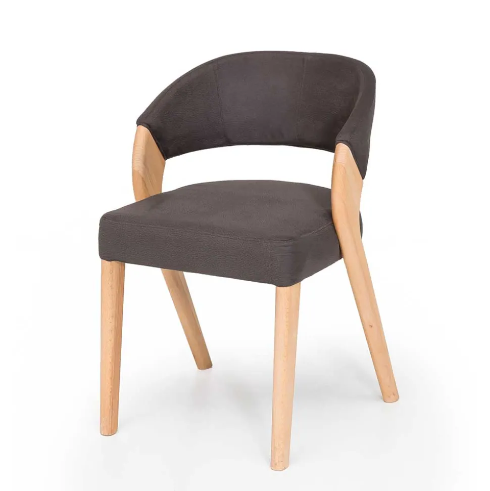 Design Armlehnenstuhl in Dunkelbraun - Croatia