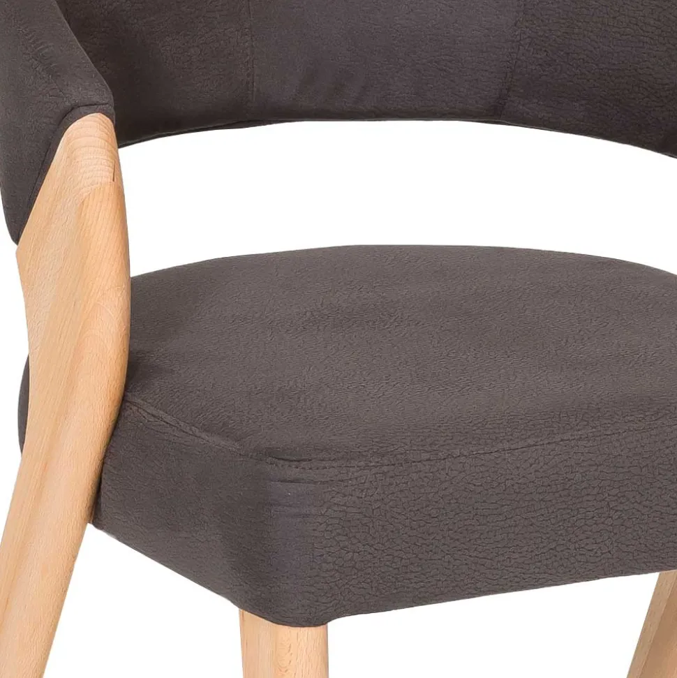 Design Armlehnenstuhl in Dunkelbraun - Croatia