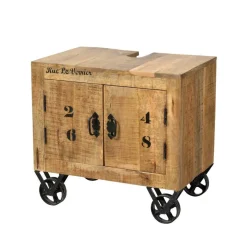 Design Badmöbel aus Massivholz - Indri (vierteilig)