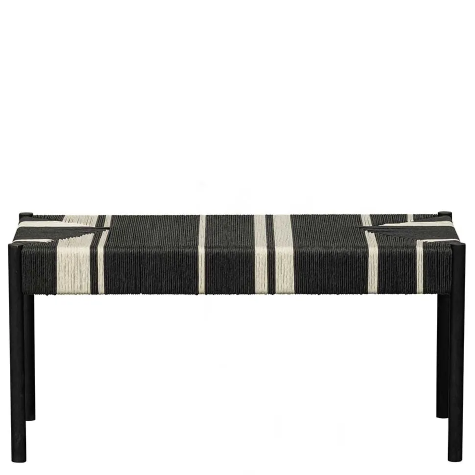 Design Bank in Schwarz mit Weiß - Giuseppa