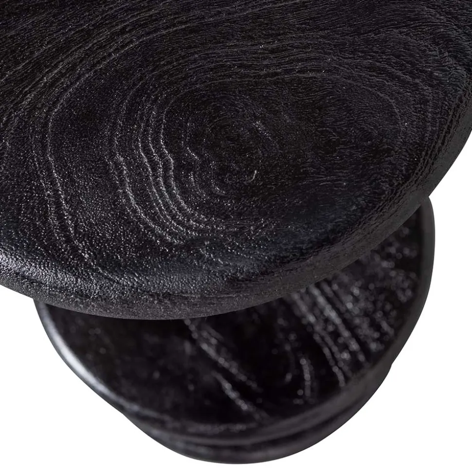 Design Barhocker aus schwarzem Massivholz - Vionna