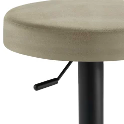 Design Barhocker in Taupe & Schwarz - Greogia