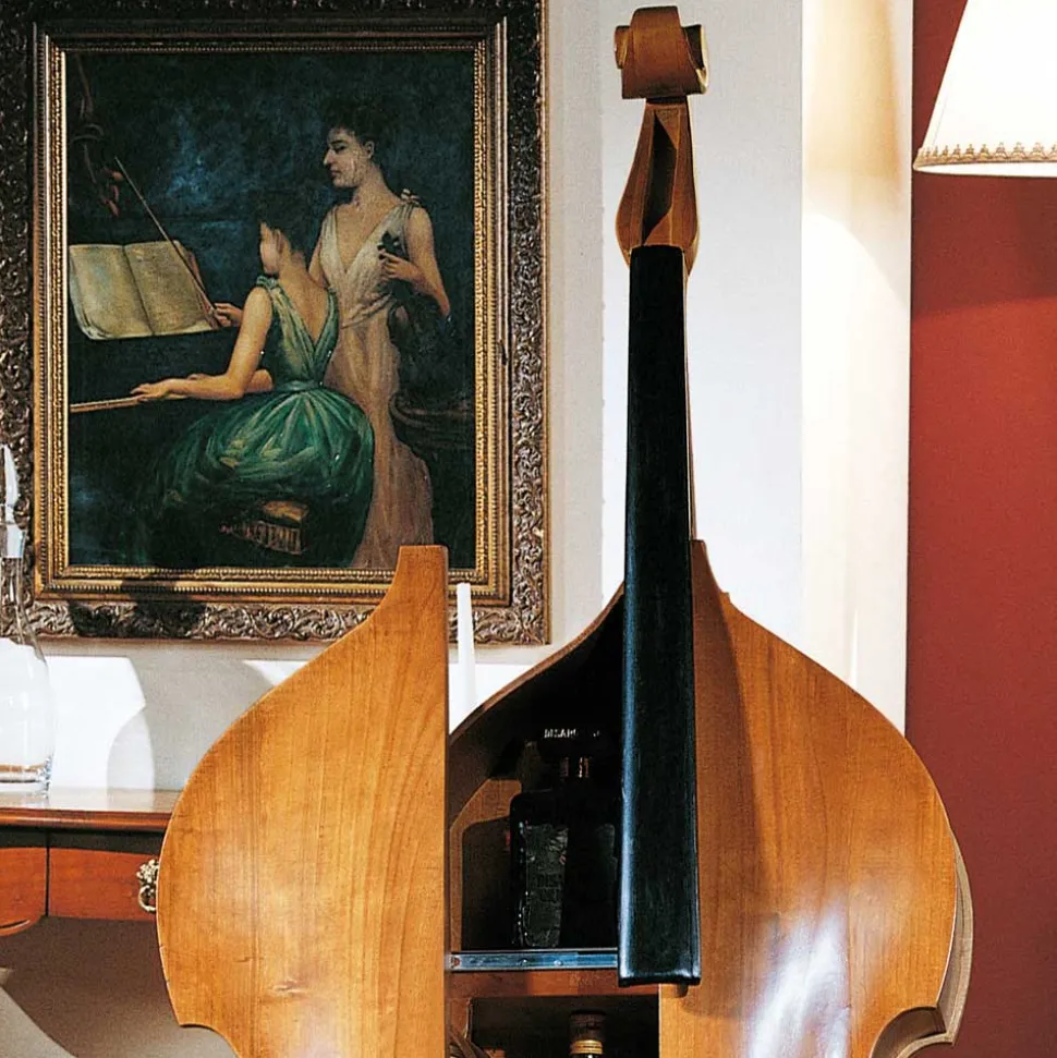 Design Barschrank Kontrabass Coloniada aus Holz