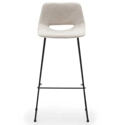 Design Barstühle in Beige & Schwarz - Heats (2er Set)