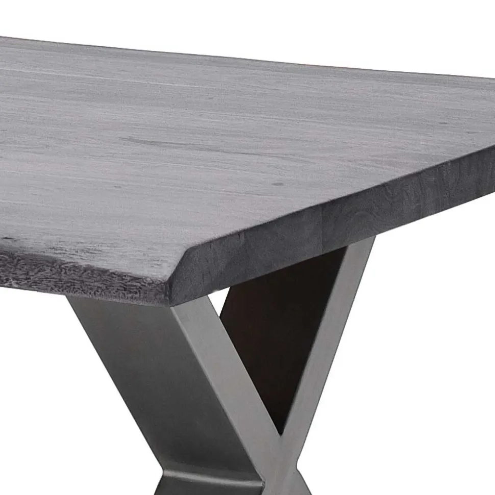 Design Baumkanten-Couchtisch in Grau - Siestago