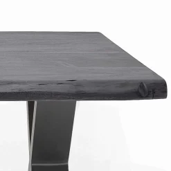 Design Baumkanten-Couchtisch in Grau - Siestago