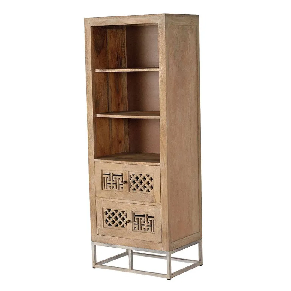 Design Bücherregal aus Mangobaum Massivholz - Valuta