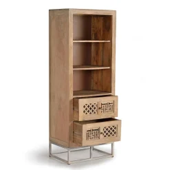 Design Bücherregal aus Mangobaum Massivholz - Valuta