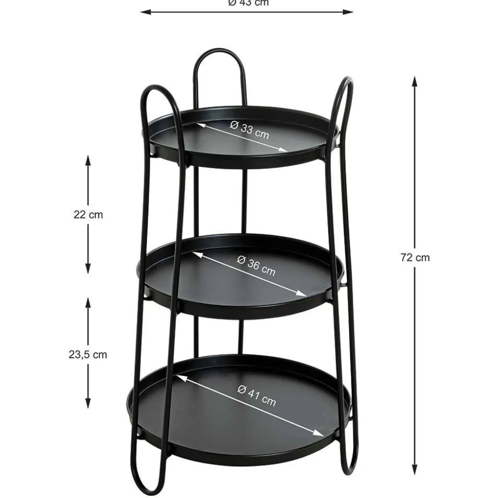 Design Beistelltisch mit drei Böden - Asil