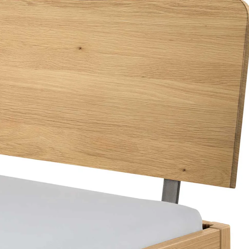 Design Bett aus hell geölter Eiche - Promenada