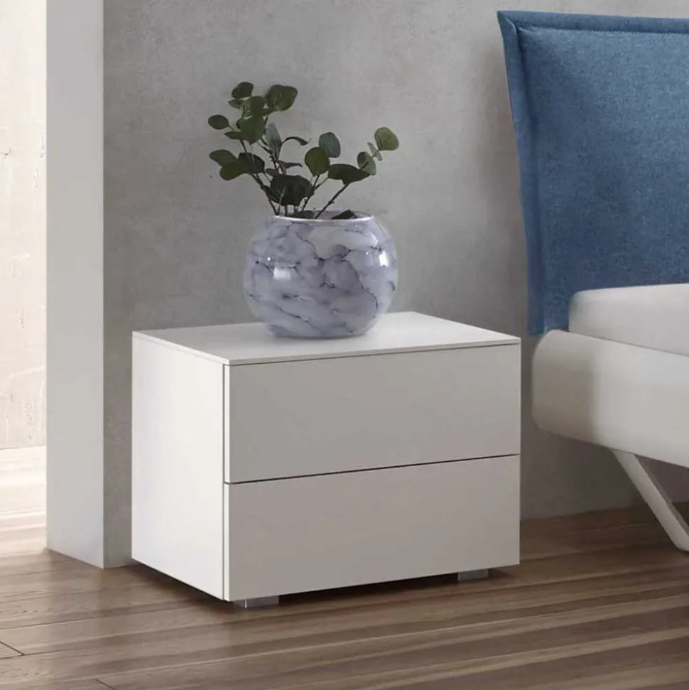 Design Bettanlage in Weiß & Blau - Thony (dreiteilig)