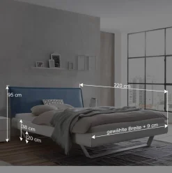 Design Bettanlage in Weiß & Blau - Thony (dreiteilig)