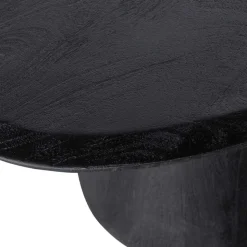 Design Couchtisch in Schwarz Massivholz - Standing