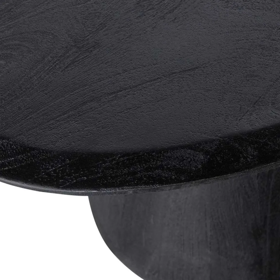Design Couchtisch in Schwarz Massivholz - Standing