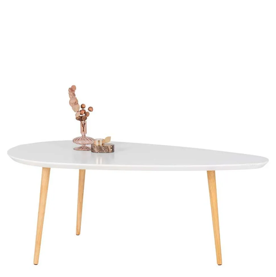 Design Couchtisch in Weiß & Natur - Standos