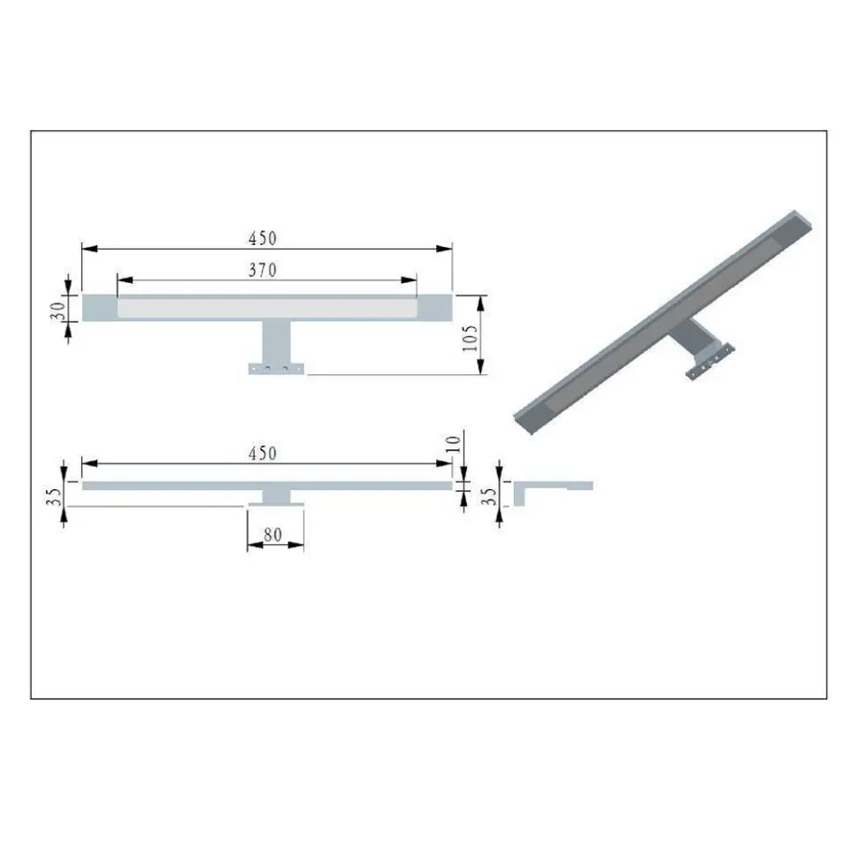 Design Doppel-Waschtisch & Spiegelschrank - Crystoga (zweiteilig)