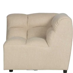 Design Ecksofa ohne Armlehnen in Beige - Madrilena