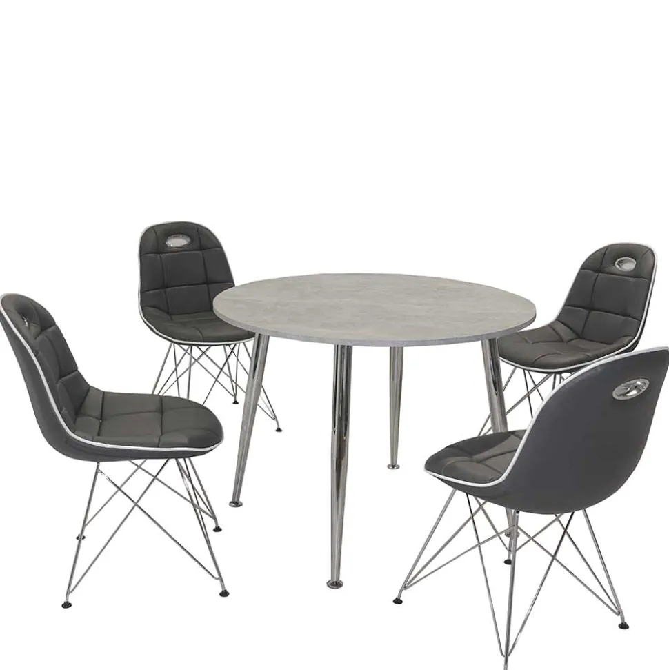 Design Essgruppe in Rund - Flumicina (fünfteilig)