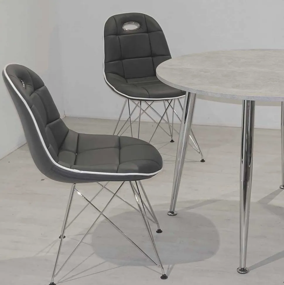 Design Essgruppe in Rund - Flumicina (fünfteilig)