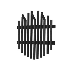 Design Garderobe aus schwarzen Eichenholz-Leisten - Gangizo