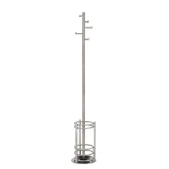 Design Garderobenständer aus Edelstahl Marcs gebürstet