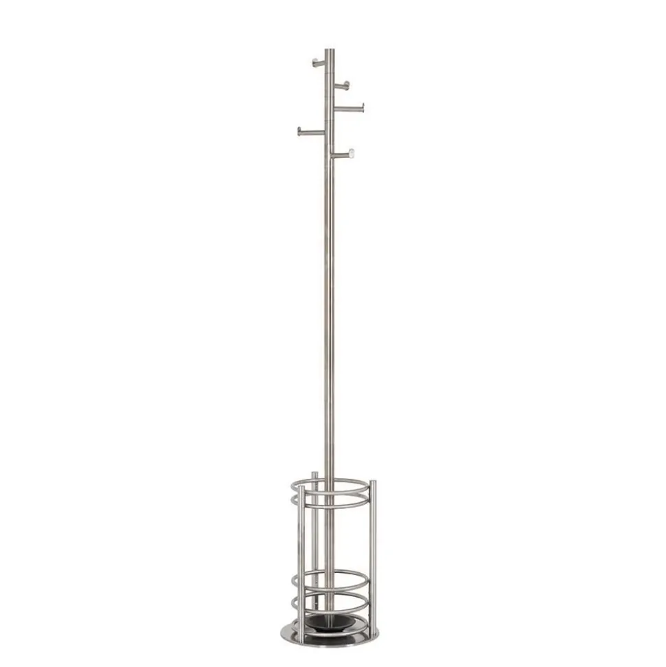 Design Garderobenständer aus Edelstahl Marcs gebürstet