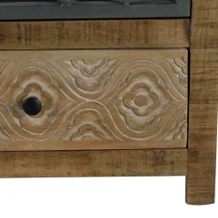 Design Highboard mit Glas Metalltüren - Everton