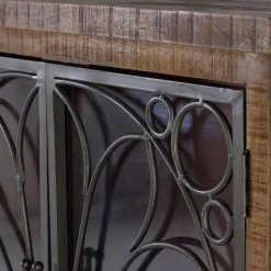 Design Highboard mit Glas Metalltüren - Everton